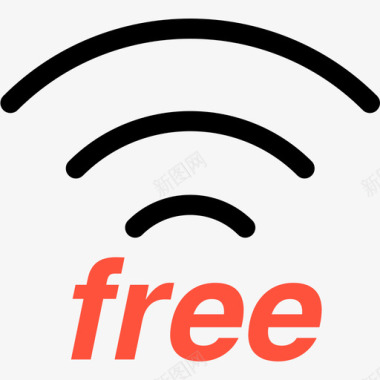 新年免费透明素材免费公共wifi图标