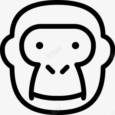 简约画手绘monkey图标