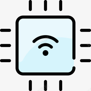 消费CPUCpu互联网技术29线性彩色图标