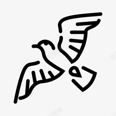 矢量的海鸥海鸥动物鸟图标