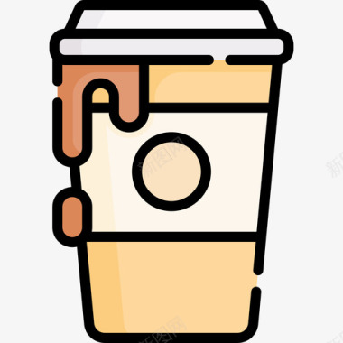 咖啡色咖啡色平面设计186线性颜色图标