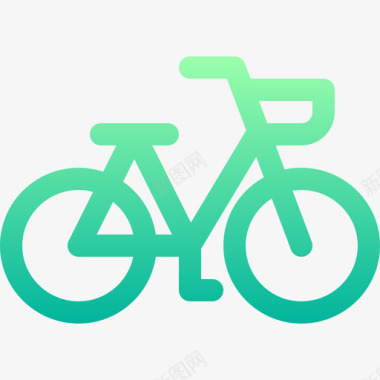 自行车链条自行车夏季165线性颜色图标