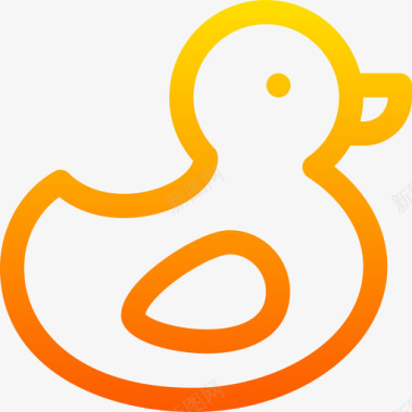 婴儿橡胶鸭婴儿160线性颜色图标