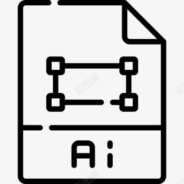 AI平面设计184线性图标