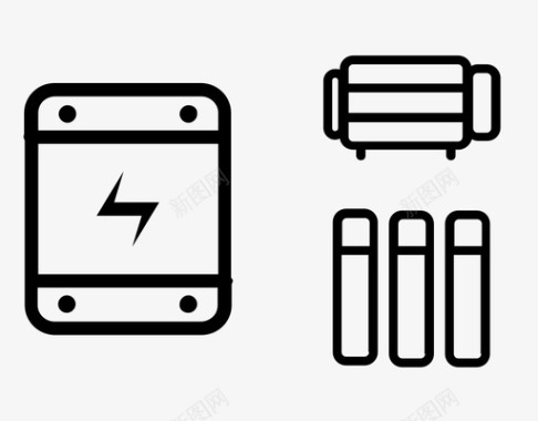 电气设备火灾电气设备及用品通讯图标