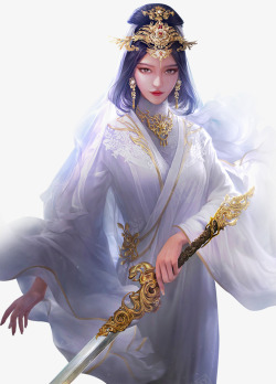 白衣仙子女王范素材