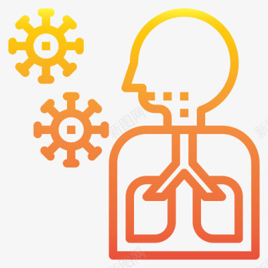 肺病肺病毒154梯度图标