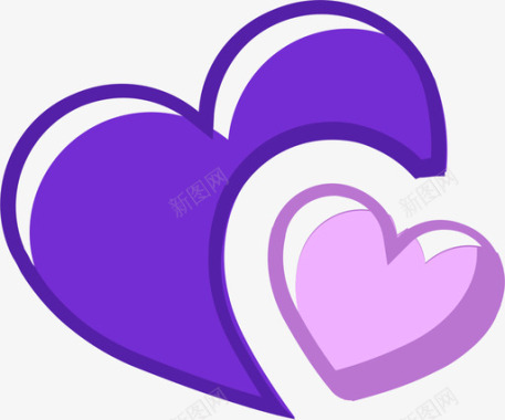 粉红丝带情感紫粉图标