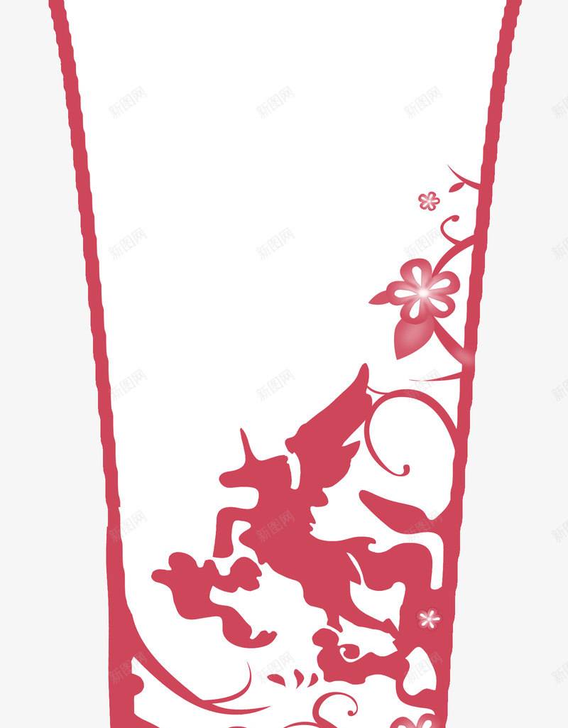 独角兽正面花纹png免抠素材_88icon https://88icon.com 独角 正面 花纹