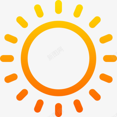 太阳太阳夏季165线性颜色图标