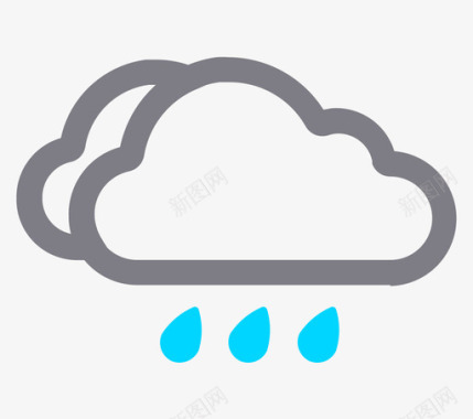 INTEL标志weathericons中雨图标