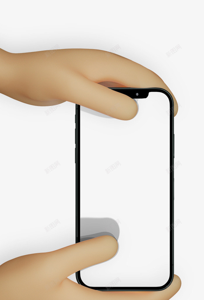 卡通3D立体手持手机UI贴图设计提案样机模板png免抠素材_88icon https://88icon.com 卡通 手持 手机 手机正反面 手机贴 提案 样机 模板 立体 设计 贴图