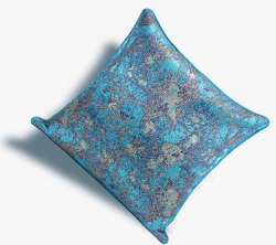 蓝色凹凸纹理方枕素材