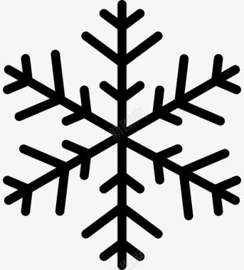 雪花空间树枝状雪花天气预报图标