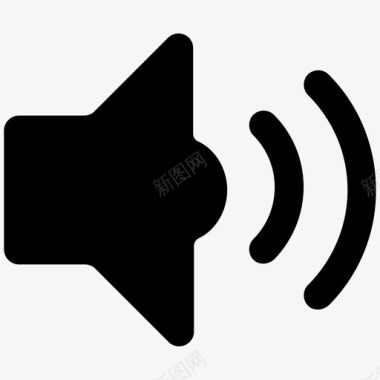 音乐音量扬声器音量控制扬声器中音量图标