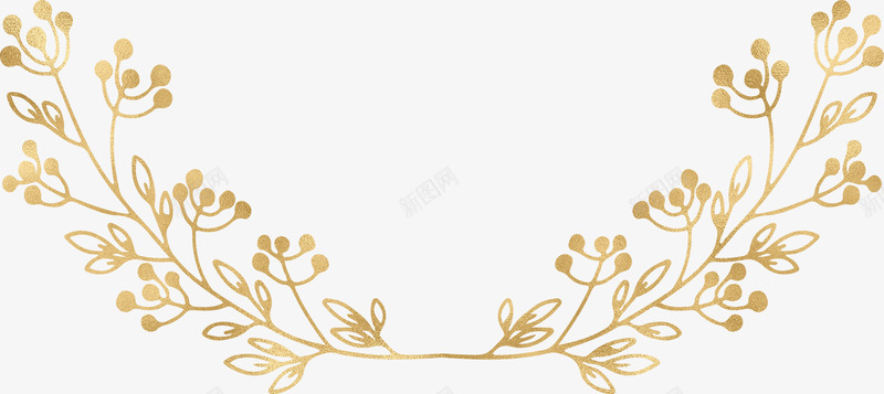 金色枝叶典雅文艺花环边框分割线装饰设计PSpng免抠素材_88icon https://88icon.com 金色 枝叶 典雅 文艺 花环 边框 分割线 装饰设计