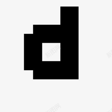 d像素字母表6x高图标