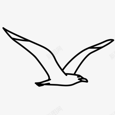 海鸥海鸟翅膀图标