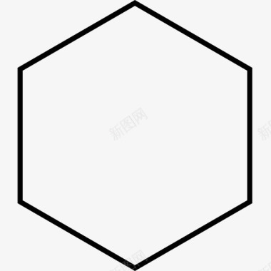 亮色六边形六边形3图标