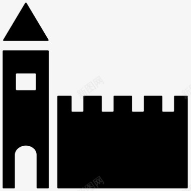城堡拱门建筑图标