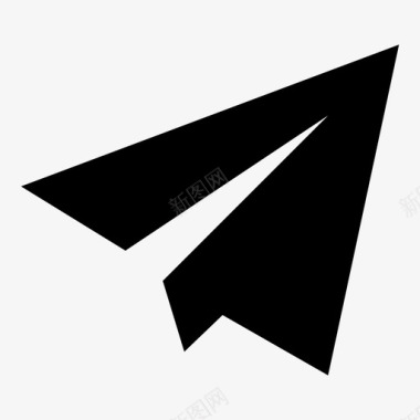动感艺术纸飞机折纸信件图标