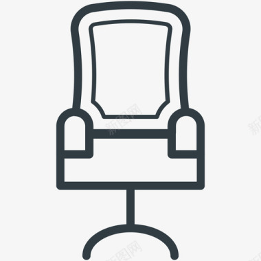 转椅家具矢量线图标图标