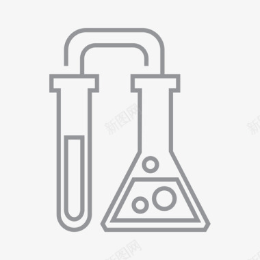 化学研究试管化学物质试管图标