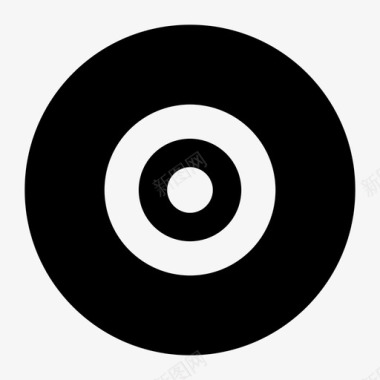 qq音乐应用图标设计cd目标漩涡图标