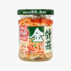 画马石金针菇罐头下饭菜菌菇香辣零食开胃咸菜酱菜2罐素材