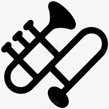 小号铜管乐器喇叭图标