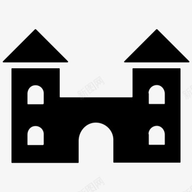 建筑牌坊城堡图标