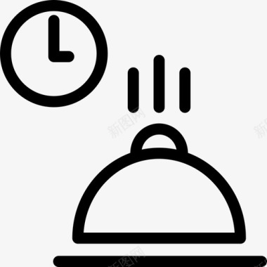 点餐服务接待铃时间服务图标