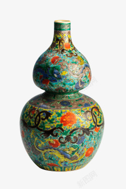 中式文物花瓶木小白素材