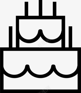 双层蛋糕食品饮料图标