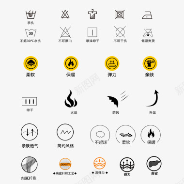 精致布料洗衣布料特点图标图标