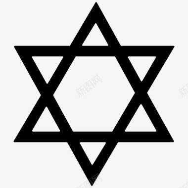 大卫之星创意犹太图标