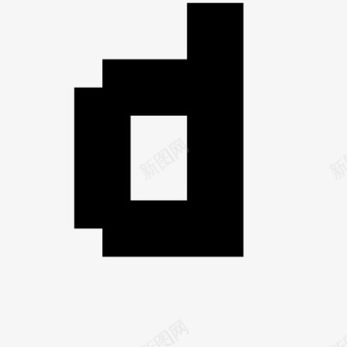 d像素字母表7x高图标