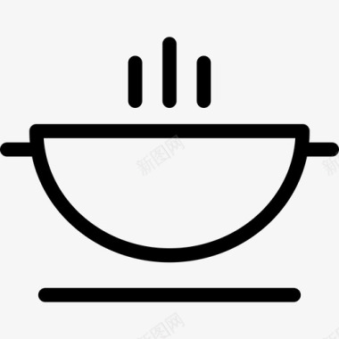 火锅碗烹饪图标
