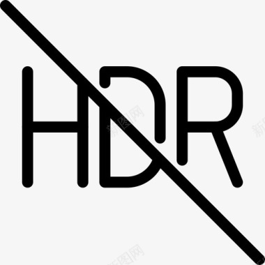 HDRhdr关闭照片实心图标图标