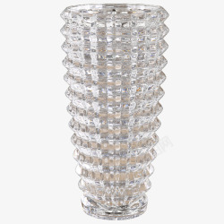 创意凸折纹透明玻璃花瓶摆件素材