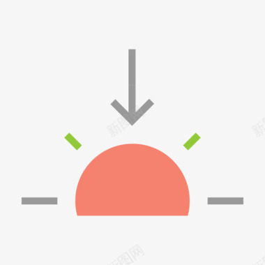 符号标识日落天气预报气象图标