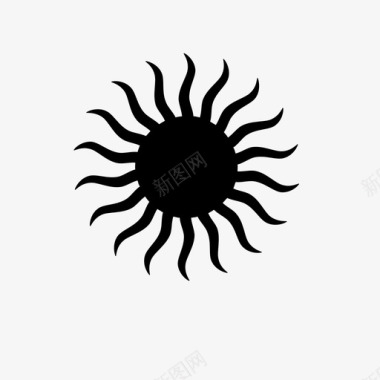 万里晴空太阳晴空星星图标