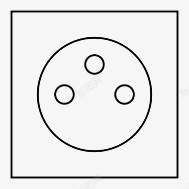 功效型e型插座电气欧洲图标