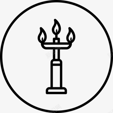 灯蜡烛装饰图标