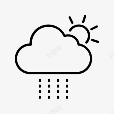 小雨小雨云预报图标
