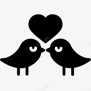 爱鸟在一起浪漫图标