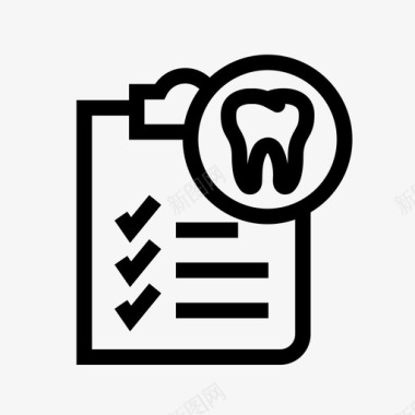 牙科记录牙医口腔卫生图标