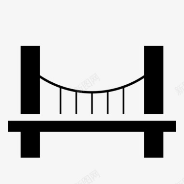 船运桥梁建筑桥梁建筑城市图标