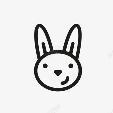 兔子微笑笑脸图标