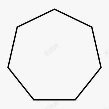 七边形几何学装饰性图标